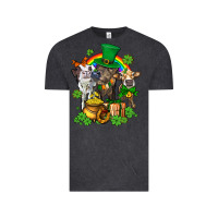 Vintage Black little cows and st patricks party Vintage Tee - AdoDesignShop