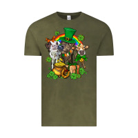 Vintage Olive little cows and st patricks party Vintage Tee - AdoDesignShop