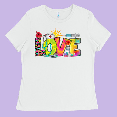 Ladies Tee love nurse summer