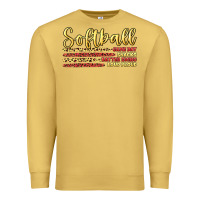 Antique Gold softball game day Premium Sweatshirt - Artiststas