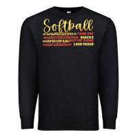 Black softball game day Premium Sweatshirt - Artiststas