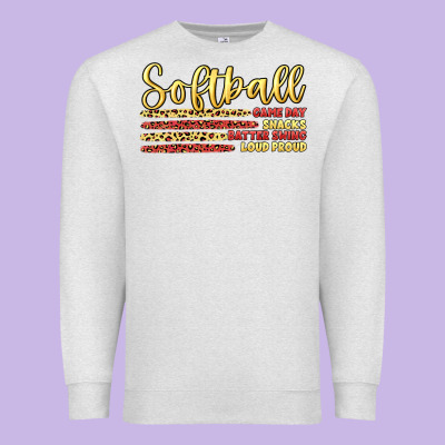 Softball Game Day Premium Sweatshirt Designed By Artiststas