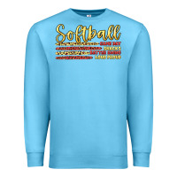 Ocean Blue softball game day Premium Sweatshirt - Artiststas