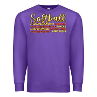 Purple softball game day Premium Sweatshirt - Artiststas