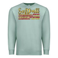 Seafoam softball game day Premium Sweatshirt - Artiststas