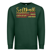 Sports Green softball game day Premium Sweatshirt - Artiststas