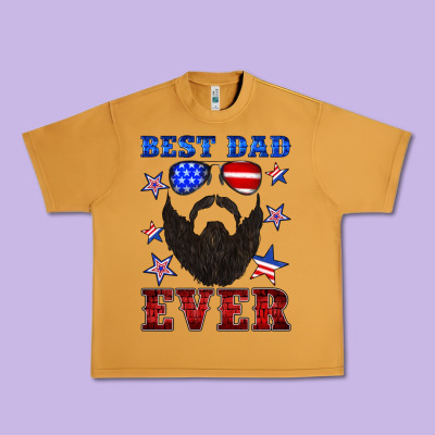 Best Dad Ever American Flag Urban Heavy Tee Designed By Artiststas