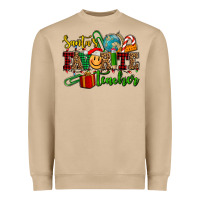 Mushroom santa's favorite teacher Heavyweight Sweatshirt - AdoDesignShop