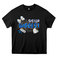 Black little sister biggest fan volleyball Heavy Core Tee - Zillion Design Studio