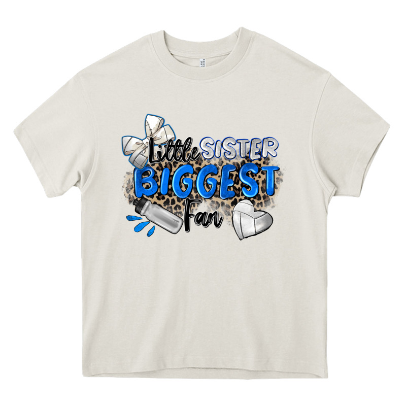 Little Sister Biggest Fan Volleyball Heavy Core Tee by Zillion Design Studio | Teevron