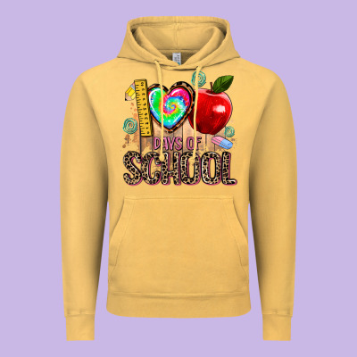 100 Days Of School Vintage Hoodie Designed By Adodesignshop