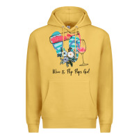 Antique Gold Wine Flip Flops Girl Premium Hoodie - Bettercallsaul