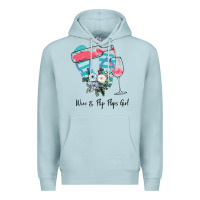 Blue Mist Wine Flip Flops Girl Premium Hoodie - Bettercallsaul