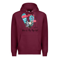 Burgundy Wine Flip Flops Girl Premium Hoodie - Bettercallsaul