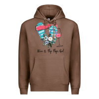 Chestnut Wine Flip Flops Girl Premium Hoodie - Bettercallsaul