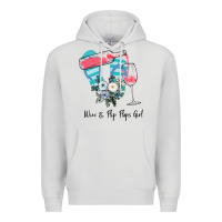 Dove Grey Wine Flip Flops Girl Premium Hoodie - Bettercallsaul