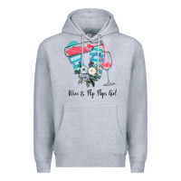 Heather Grey Wine Flip Flops Girl Premium Hoodie - Bettercallsaul