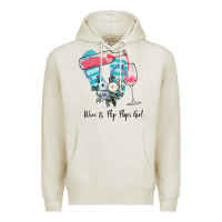Oatmeal Heather Wine Flip Flops Girl Premium Hoodie - Bettercallsaul