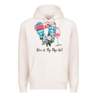 Pale Pink Wine Flip Flops Girl Premium Hoodie - Bettercallsaul