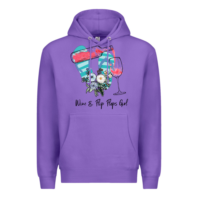 Wine Flip Flops Girl Premium Hoodie by Bettercallsaul | Teevron