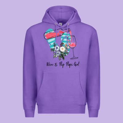 Wine Flip Flops Girl Premium Hoodie Designed By Bettercallsaul