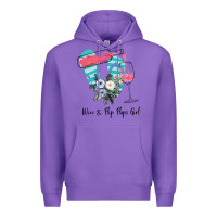 Purple Wine Flip Flops Girl Premium Hoodie - Bettercallsaul