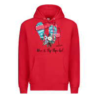 Red Wine Flip Flops Girl Premium Hoodie - Bettercallsaul