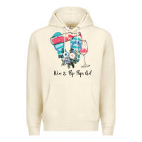 Sandshell Wine Flip Flops Girl Premium Hoodie - Bettercallsaul