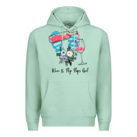 Seafoam Wine Flip Flops Girl Premium Hoodie - Bettercallsaul