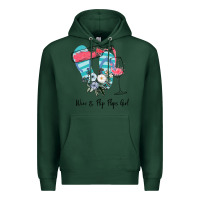 Sports Green Wine Flip Flops Girl Premium Hoodie - Bettercallsaul
