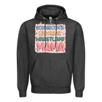 Charcoal Heather somebody's loud mouth wrestling mama Zipper Hoodie - MaliasSmallBusiness