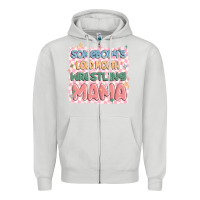 Dove Grey somebody's loud mouth wrestling mama Zipper Hoodie - MaliasSmallBusiness
