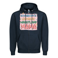 Navy somebody's loud mouth wrestling mama Zipper Hoodie - MaliasSmallBusiness