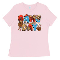 Bubblegum Pink game day baseball Ladies Tee - JahusDesignShop