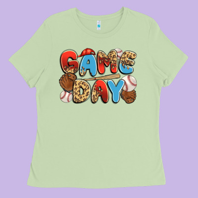 Game Day Baseball Ladies Tee Designed By Jahusdesignshop