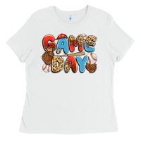 White game day baseball Ladies Tee - JahusDesignShop