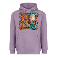 Lavender Western Fall Cow Mama Heavyweight Hoodie - LillyAllenDesigns