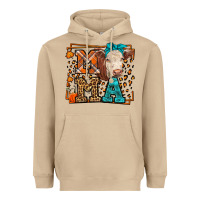 Mushroom Western Fall Cow Mama Heavyweight Hoodie - LillyAllenDesigns