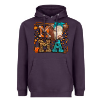 Plum Western Fall Cow Mama Heavyweight Hoodie - LillyAllenDesigns
