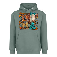 Sage Western Fall Cow Mama Heavyweight Hoodie - LillyAllenDesigns