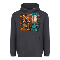 Smoke Western Fall Cow Mama Heavyweight Hoodie - LillyAllenDesigns