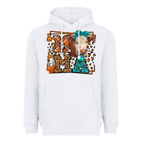 White Western Fall Cow Mama Heavyweight Hoodie - LillyAllenDesigns