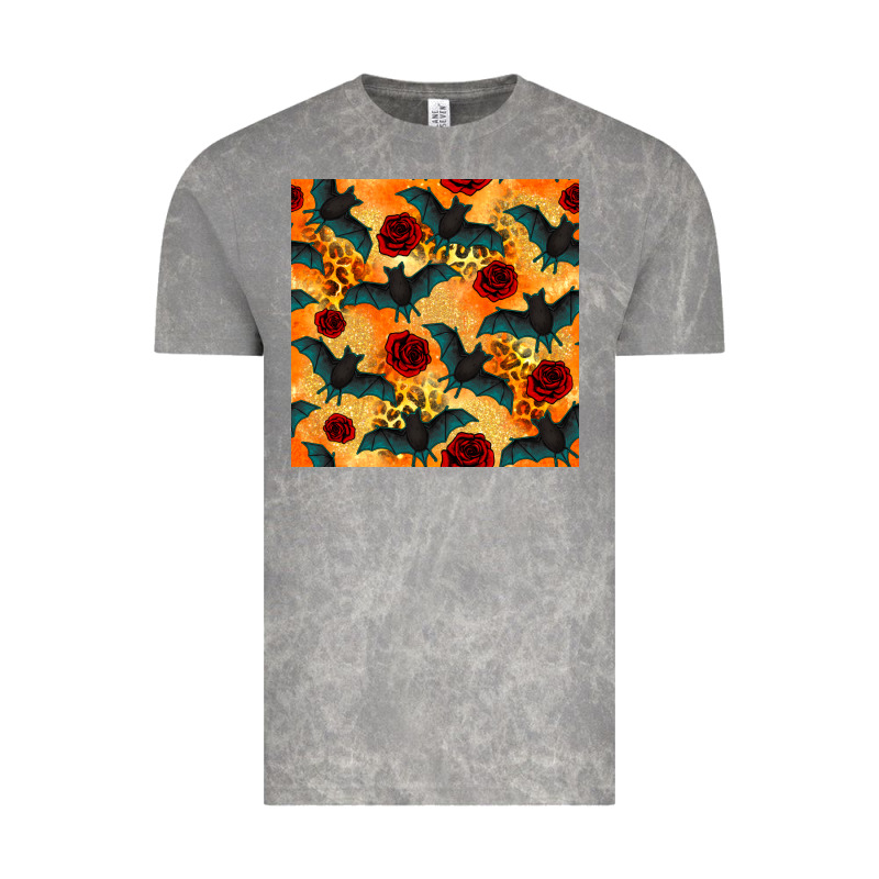 Halloween Bat And Roses Seamless Pattern Vintage Tee by BundleAndBundleShop | Teevron