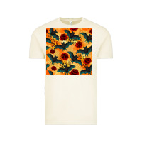 Vintage Arctic halloween bat and roses seamless pattern Vintage Tee - BundleAndBundleShop