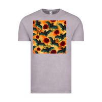Vintage Zinc halloween bat and roses seamless pattern Vintage Tee - BundleAndBundleShop