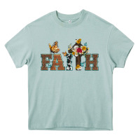 Arona faith cross and butterfly with sunflower leopard and roses Heavy Core Tee - Artiststas