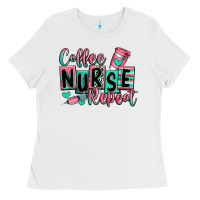 White coffee nurse repeat Ladies Tee - RanaPortraitStore