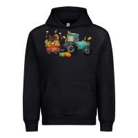 Black thanksgiving tractor Urban Hoodie - CowGirlArtShop