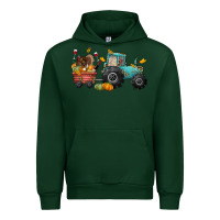 Forest Green thanksgiving tractor Urban Hoodie - CowGirlArtShop