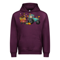 Mauve Wine thanksgiving tractor Urban Hoodie - CowGirlArtShop